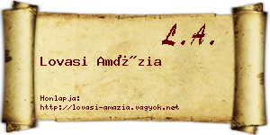 Lovasi Amázia névjegykártya